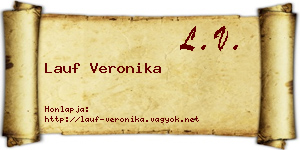 Lauf Veronika névjegykártya
